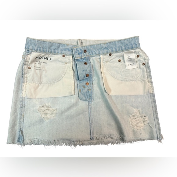 MOTHER The Big Mini A-Line Skirt in Get Blondie Size 26 - Picture 3 of 8
